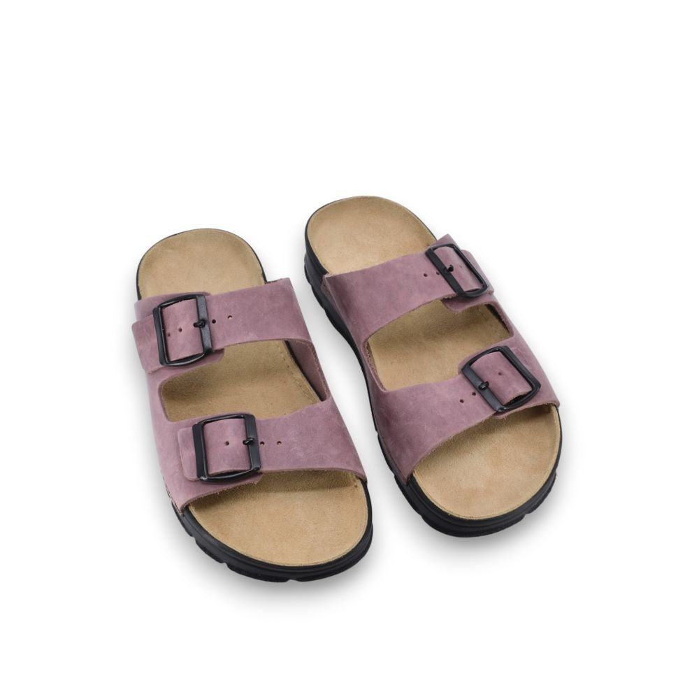 Meeliku Womens Leather Sandals – Dust Pink